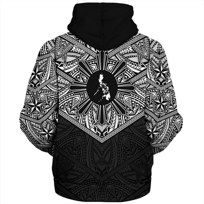 Philippines Filipinos Sherpa Hoodie Traditional Tribal Tattoo Sun