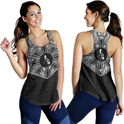 Philippines Filipinos Women Tank Traditional Tribal Tattoo Sun