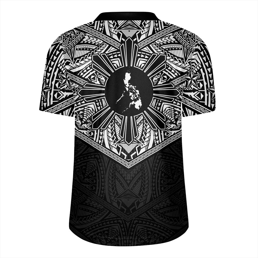 Philippines Filipinos Rugby Jersey Traditional Tribal Tattoo Sun