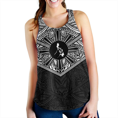 Philippines Filipinos Women Tank Traditional Tribal Tattoo Sun