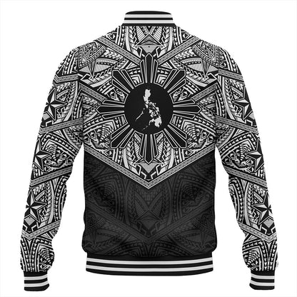 Philippines Filipinos Baseball Jacket Traditional Tribal Tattoo Sun