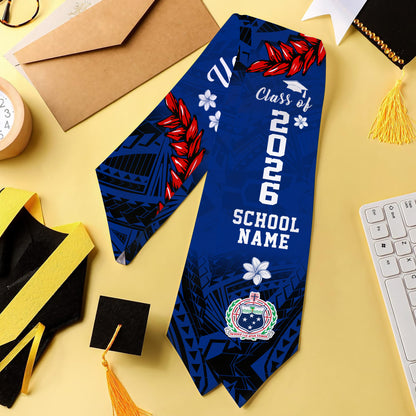 Samoa Graduation Stole Tribal Coat Of Arms Ula Fala Original Style