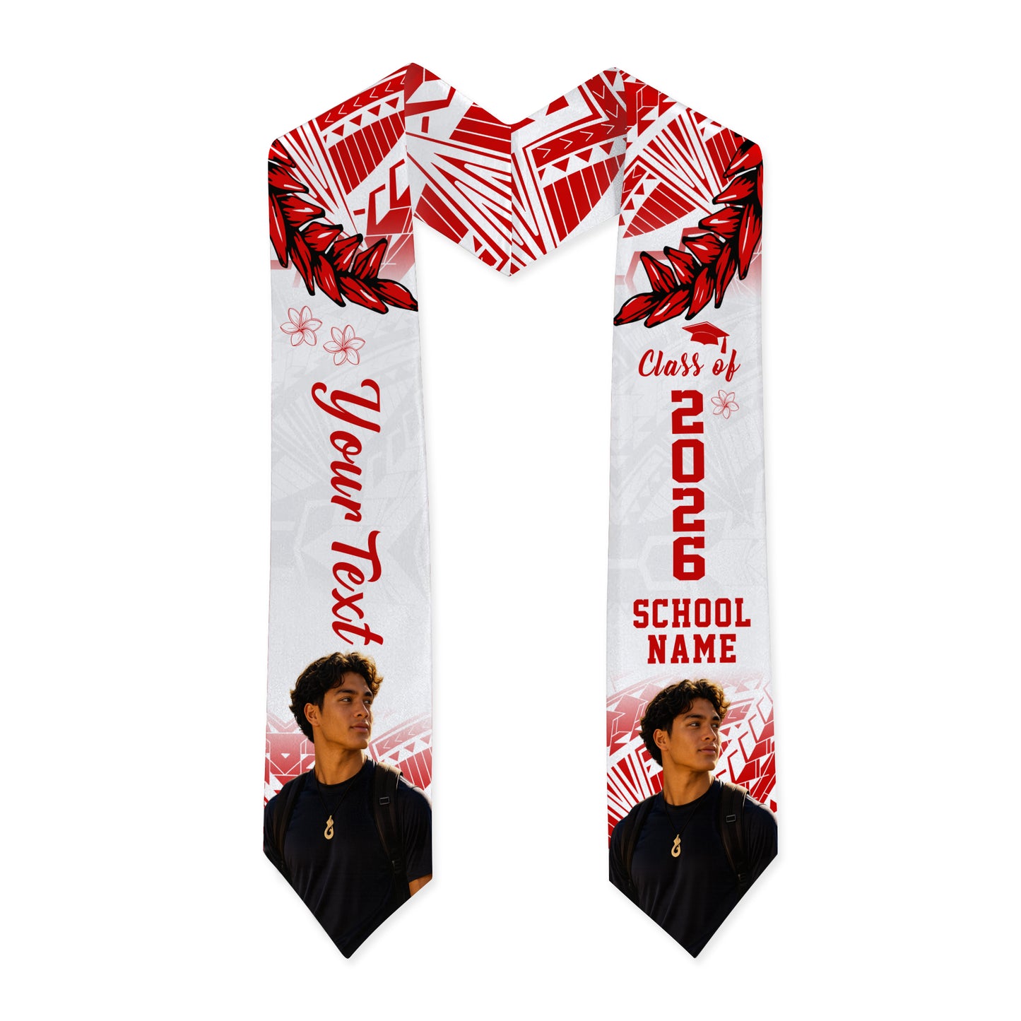 Samoa Graduation Stole Tribal Coat Of Arms Ula Fala Original Ver.Image