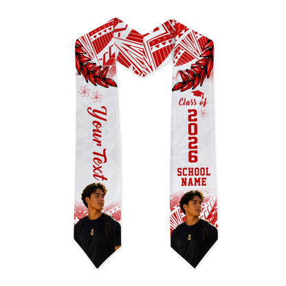 Samoa Graduation Stole Tribal Coat Of Arms Ula Fala Original Ver.Image