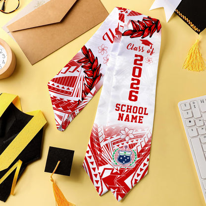 Samoa Graduation Stole Tribal Coat Of Arms Ula Fala Original Style