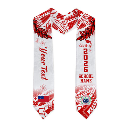Samoa Graduation Stole Tribal Coat Of Arms Ula Fala Original Style