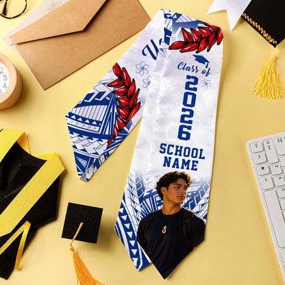 Samoa Graduation Stole Tribal Coat Of Arms Ula Fala Original Ver.Image