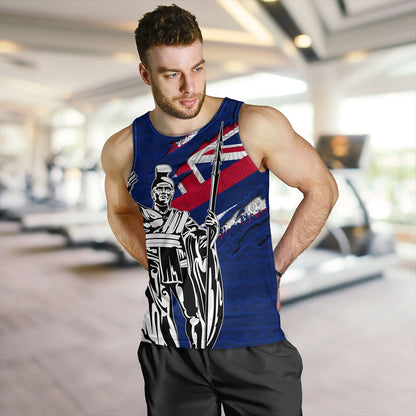 Hawaii Tank Top Tribal Flag King Kamehameha Crack Style