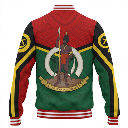 Vanuatu Baseball Jacket Tribal Flag Sport Style