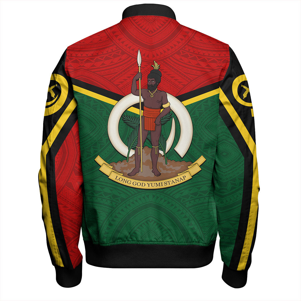 Vanuatu Bomber Jacket Tribal Flag Sport Style