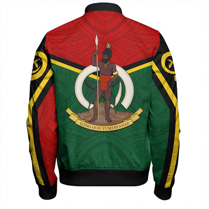 Vanuatu Bomber Jacket Tribal Flag Sport Style