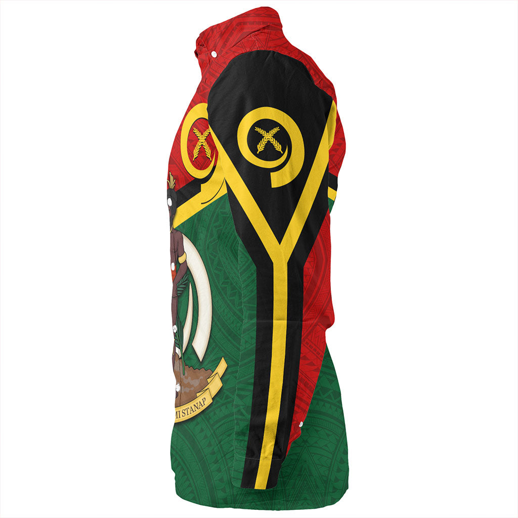 Vanuatu Long Sleeve Shirt Tribal Flag Sport Style