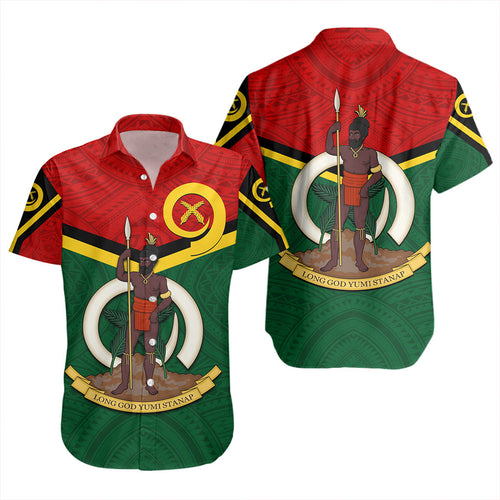 Vanuatu Short Sleeve Shirt Tribal Flag Sport Style
