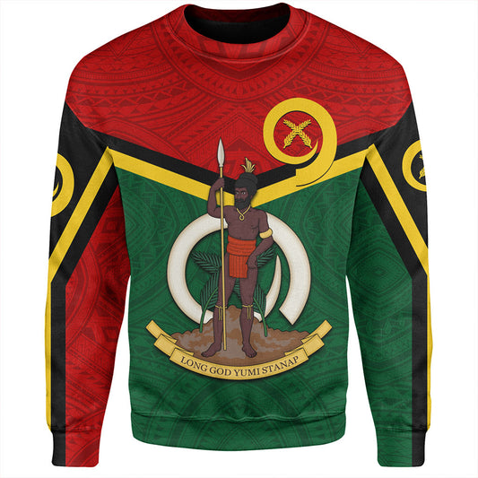 Vanuatu Sweatshirt Tribal Flag Sport Style