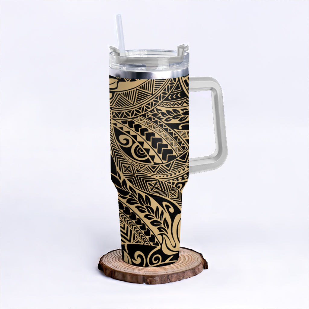 Hawaii 40oz Tumbler Tribal Leaf