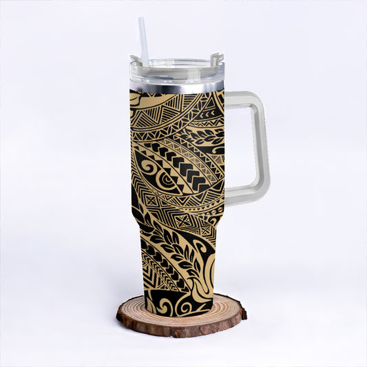 Hawaii 40oz Tumbler Tribal Leaf