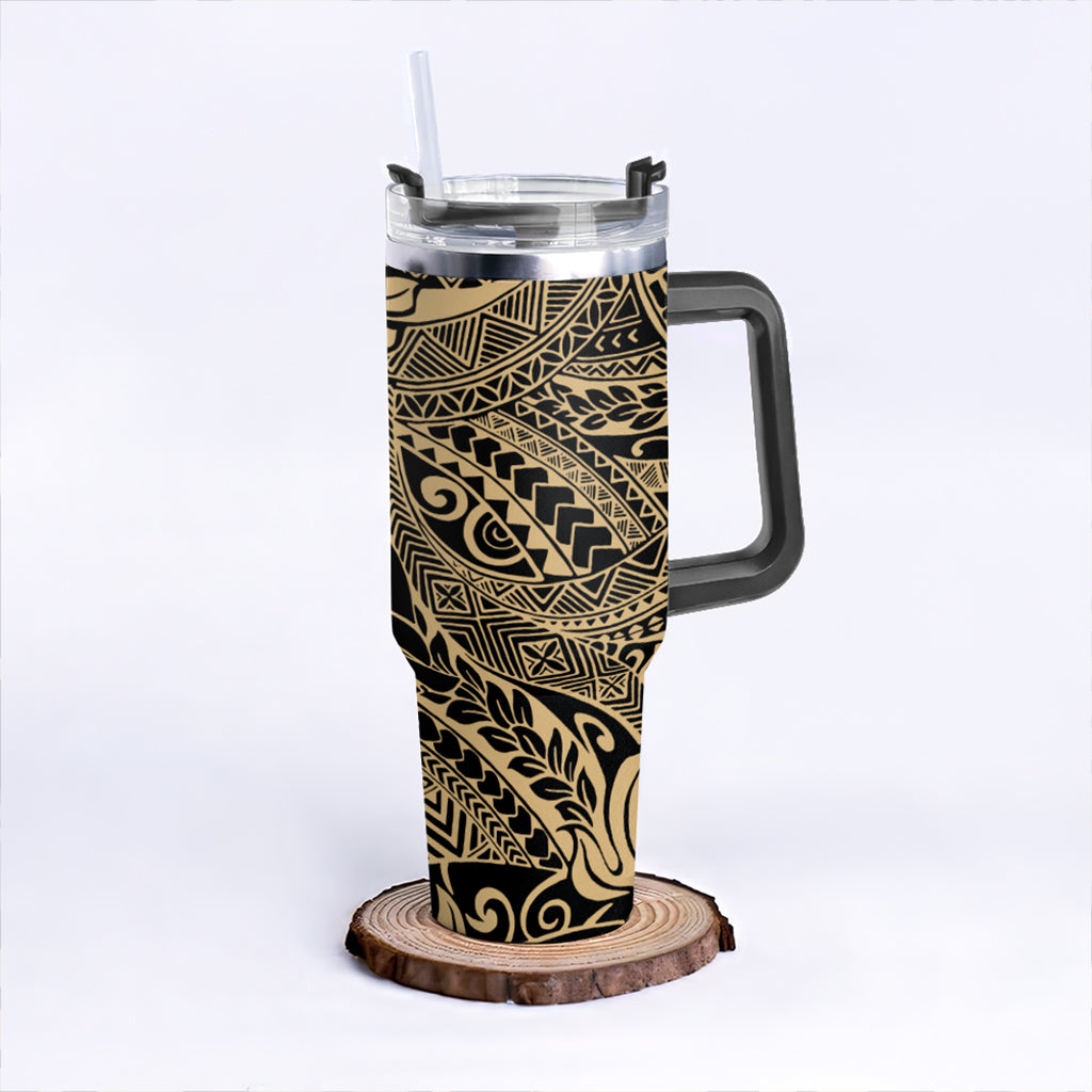 Hawaii 40oz Tumbler Tribal Leaf