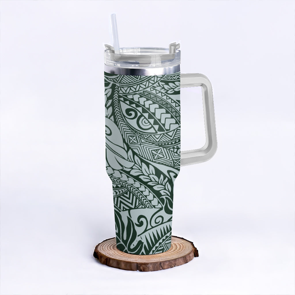 Hawaii 40oz Tumbler Tribal Leaf