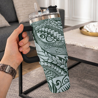 Hawaii 40oz Tumbler Tribal Leaf