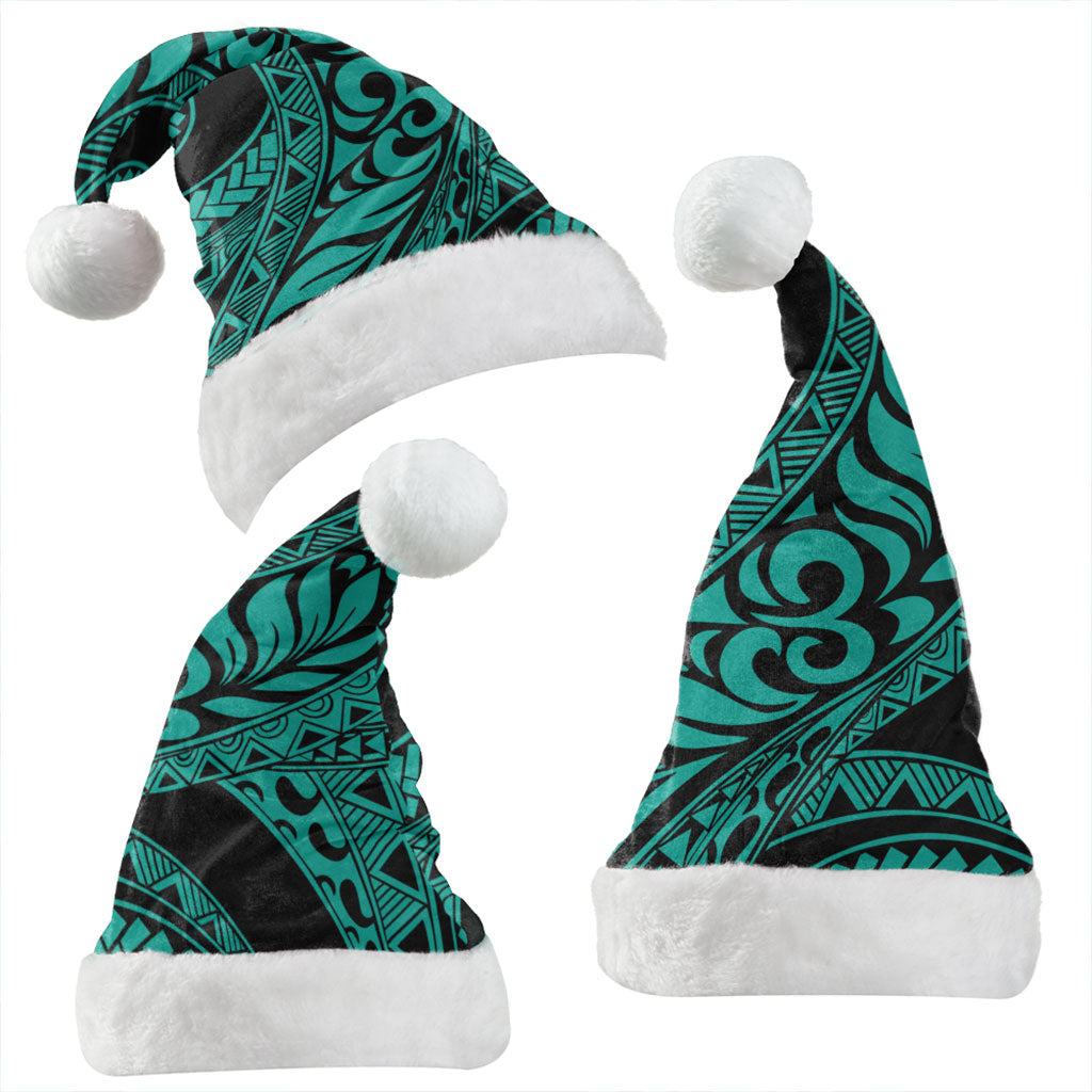 Hawaii Christmas Hat Tribal Pattern Polynesian Turquoise