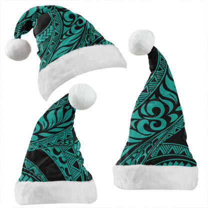 Hawaii Christmas Hat Tribal Pattern Polynesian Turquoise
