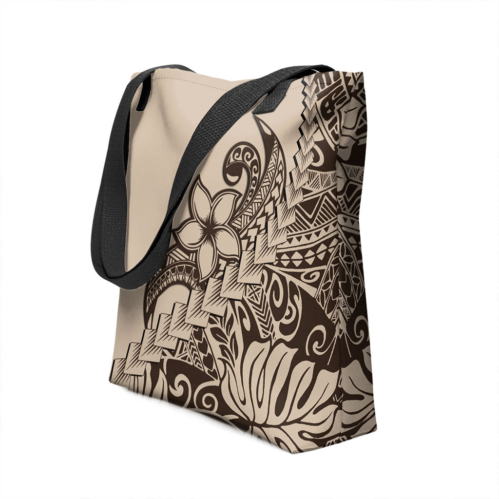 Hawaii Tote Bag Tribal Plumeria Beautiful