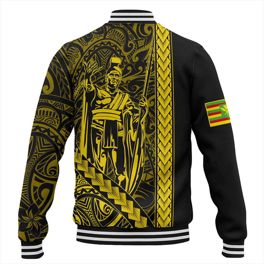 Hawaii Baseball Jacket Tribal Polynesian Kanaka Maoli King Kamehameha