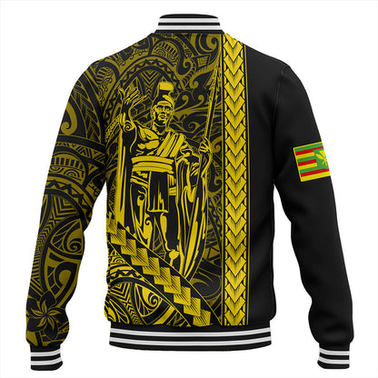 Hawaii Baseball Jacket Tribal Polynesian Kanaka Maoli King Kamehameha