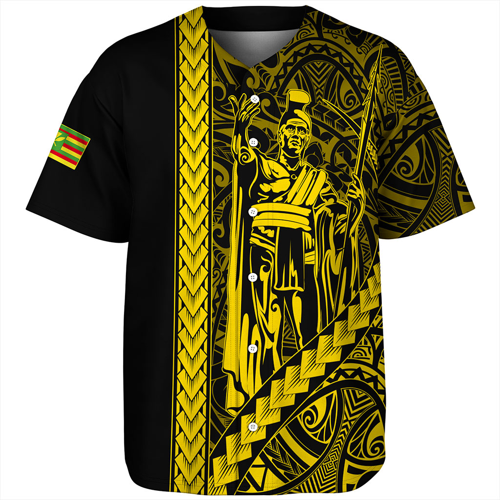 Hawaii Baseball Shirt Tribal Polynesian Kanaka Maoli King Kamehameha
