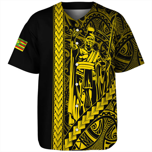 Hawaii Baseball Shirt Tribal Polynesian Kanaka Maoli King Kamehameha