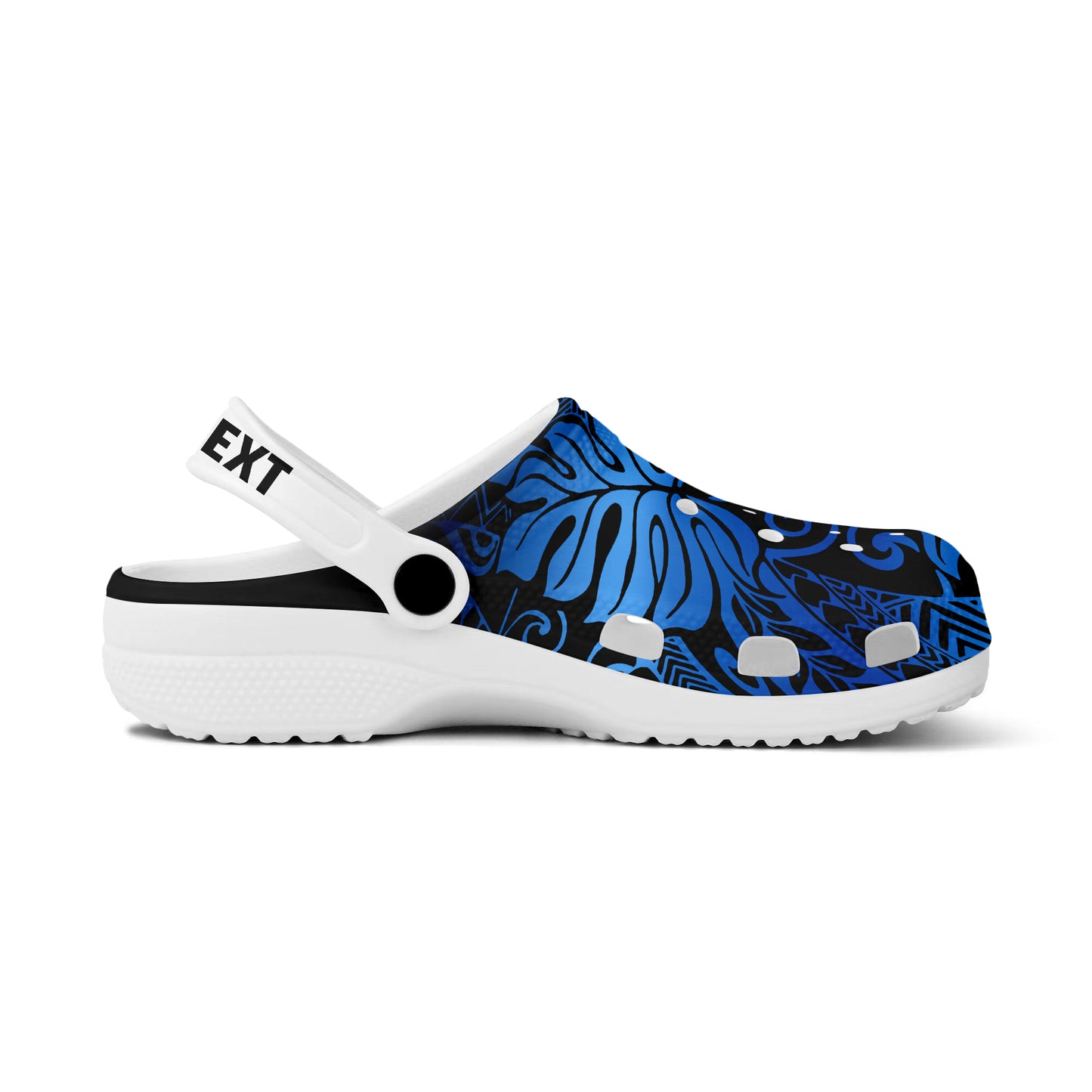 Hawaii Clogs Shoes Custom Text Tribal Polynesian Pattern Leaf