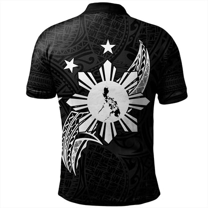 Philippines Filipinos Polo Shirt Tribal Tattoo Art Style