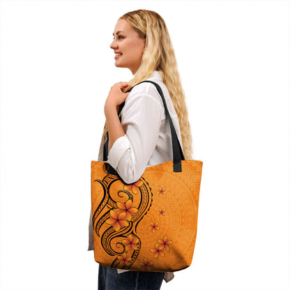 Hawaii Tote Bag Tribal Tattoo Polynesia Plumeria Flower
