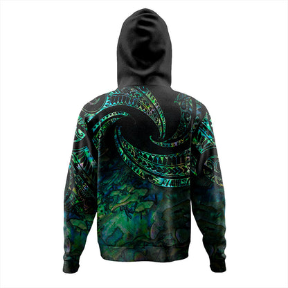 New Zealand Hoodie Tribal Wave Papua Shell With Kiwi Bird