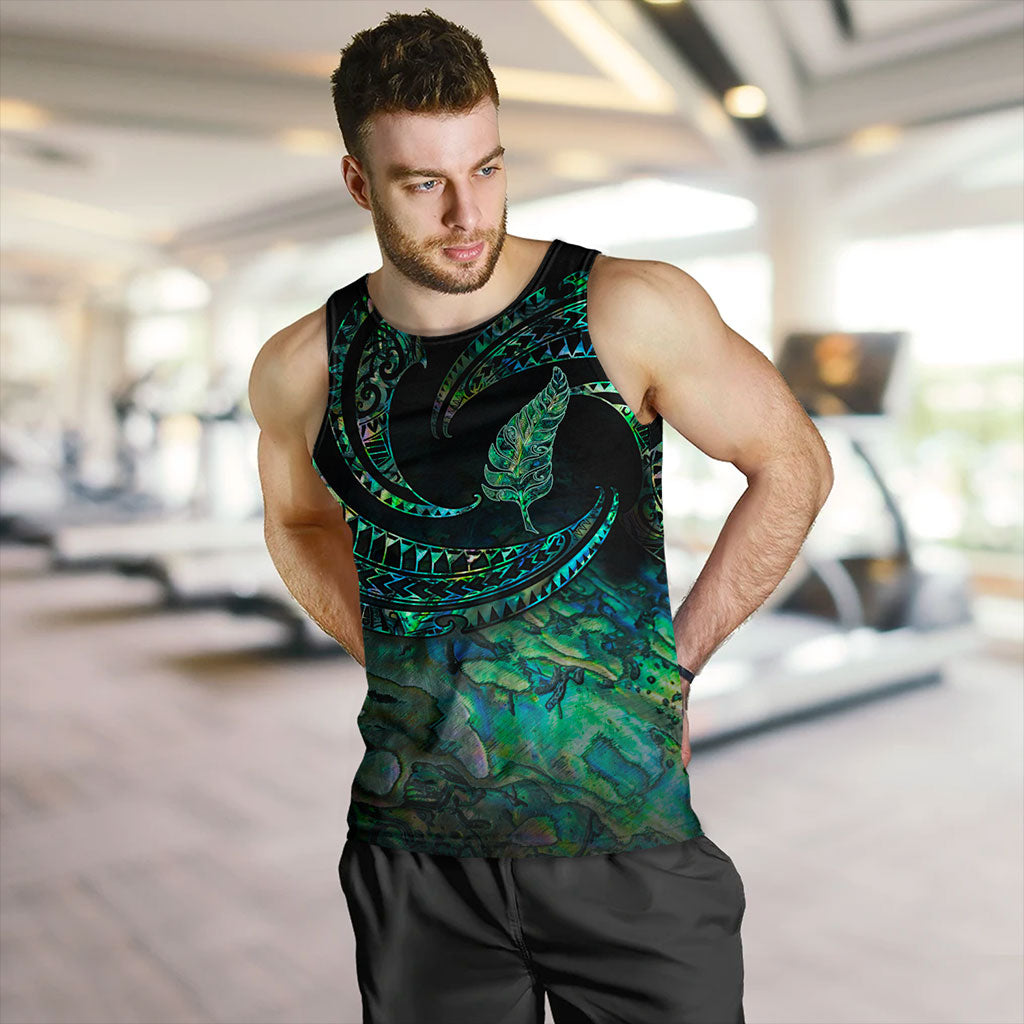 New Zealand Tank Top Tribal Wave Papua Shell With Silver Fern