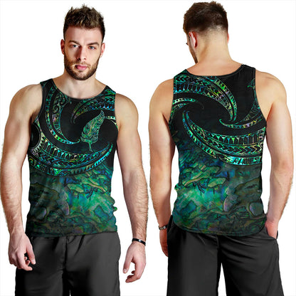 New Zealand Tank Top Tribal Wave Papua Shell With Silver Fern