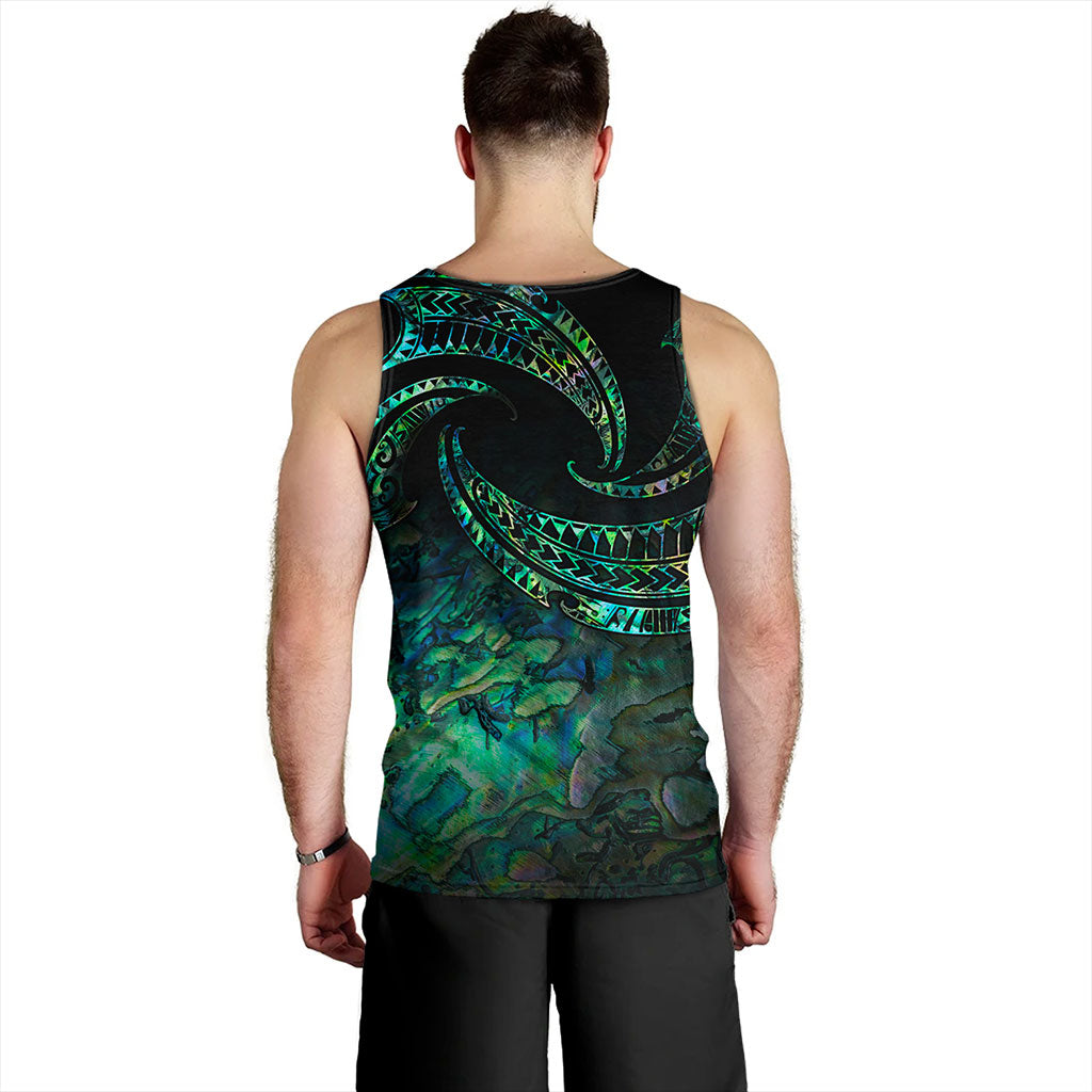 New Zealand Tank Top Tribal Wave Papua Shell With Silver Fern