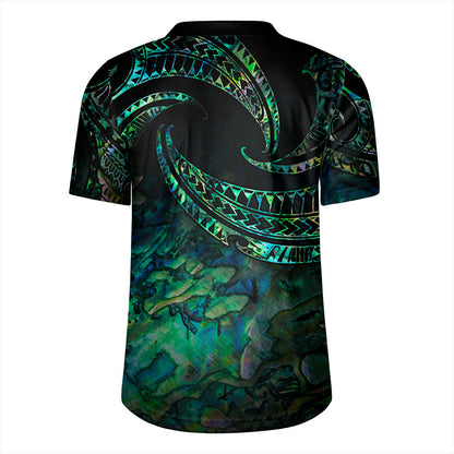 New Zealand Rugby Jersey Tribal Wave Papua Shell With Silver Fern