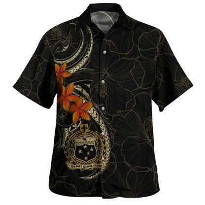 Samoa Combo Puletasi And Shirt Tribal Hibiscus Plumeria