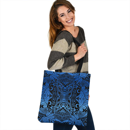 Polynesian Tote Bag Tribal Polynesian Pattern Leaf