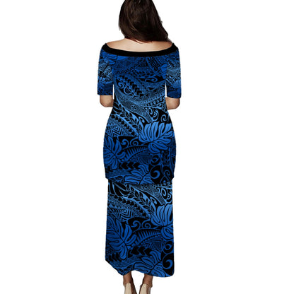 Hawaii Puletasi Tribal Polynesian Pattern Leaf