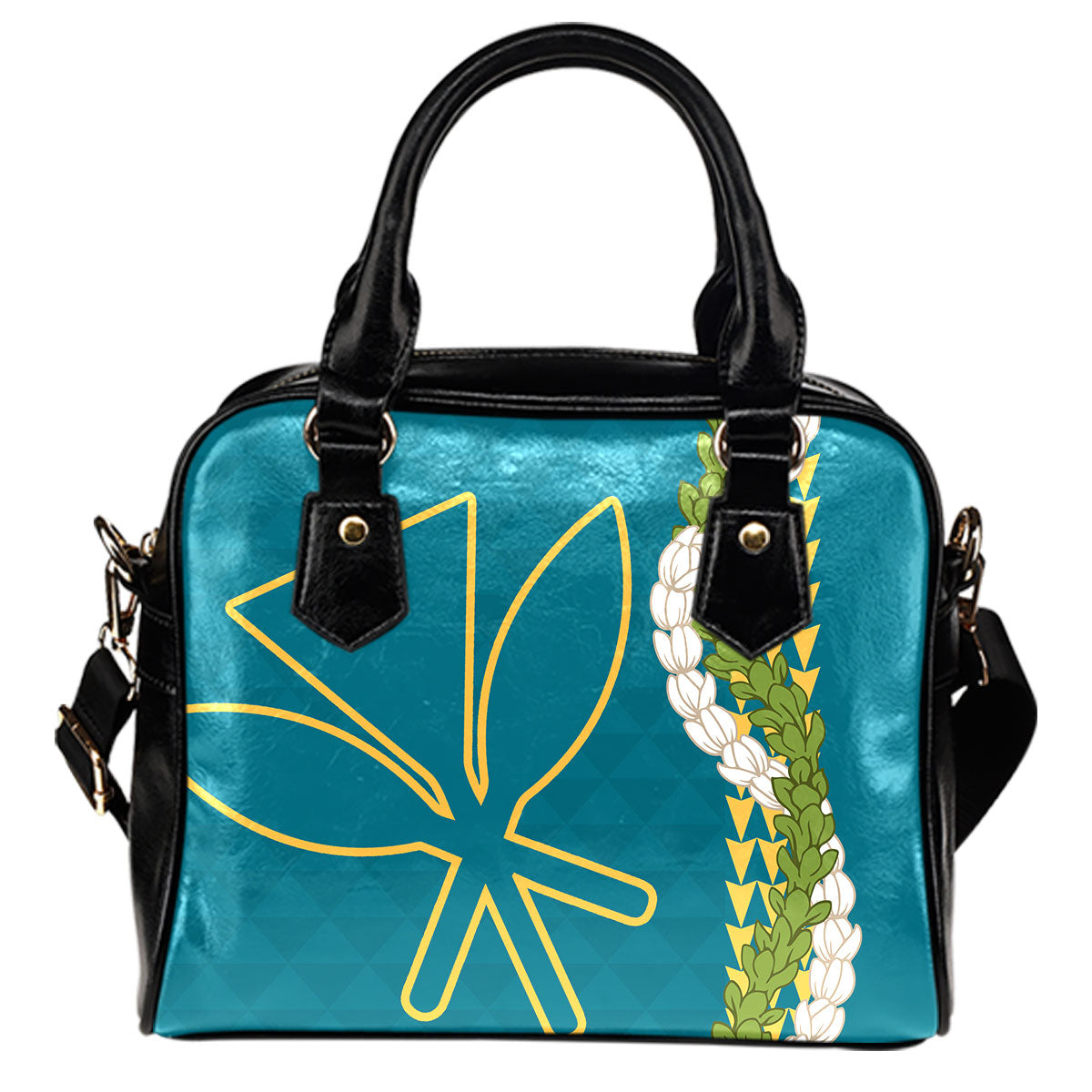 Kanaka Shoulder Handbag Kanaka Maoli Puakenikeni Maile Flower Lei