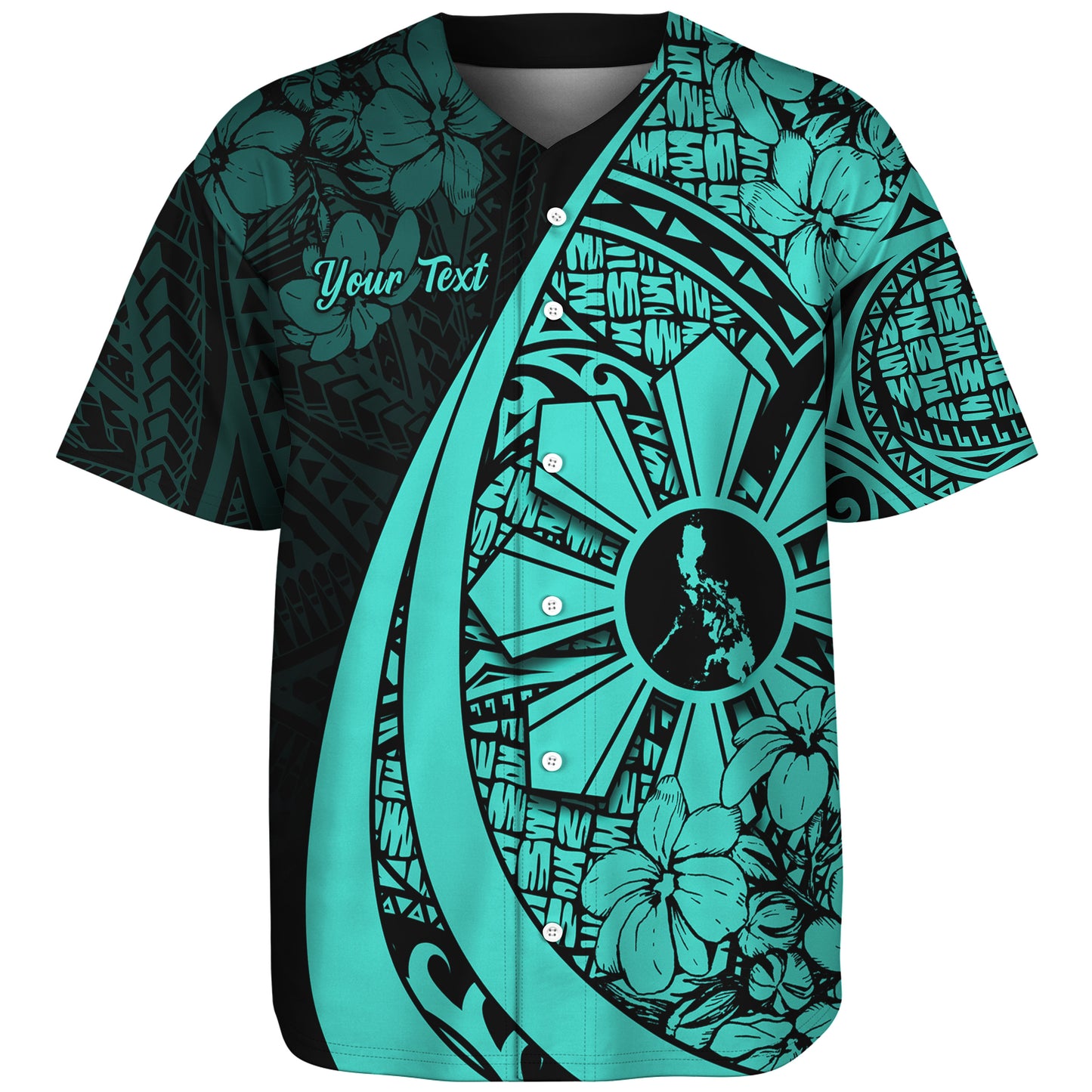 Philippines Filipinos Baseball Shirt Custom National Sampaguita Flower Symbols Style