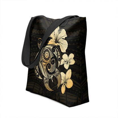Hawaii Tote Bag Turtle Mix Hibiscus