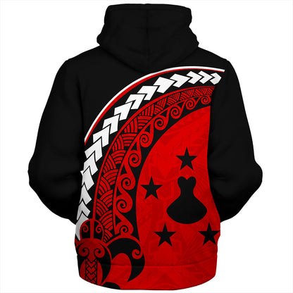 Austral Islands Sherpa Hoodie Turtle Polynesian Tribal Coat Of Arms