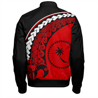 Chuuk State Bomber Jacket Turtle Polynesian Tribal Coat Of Arms