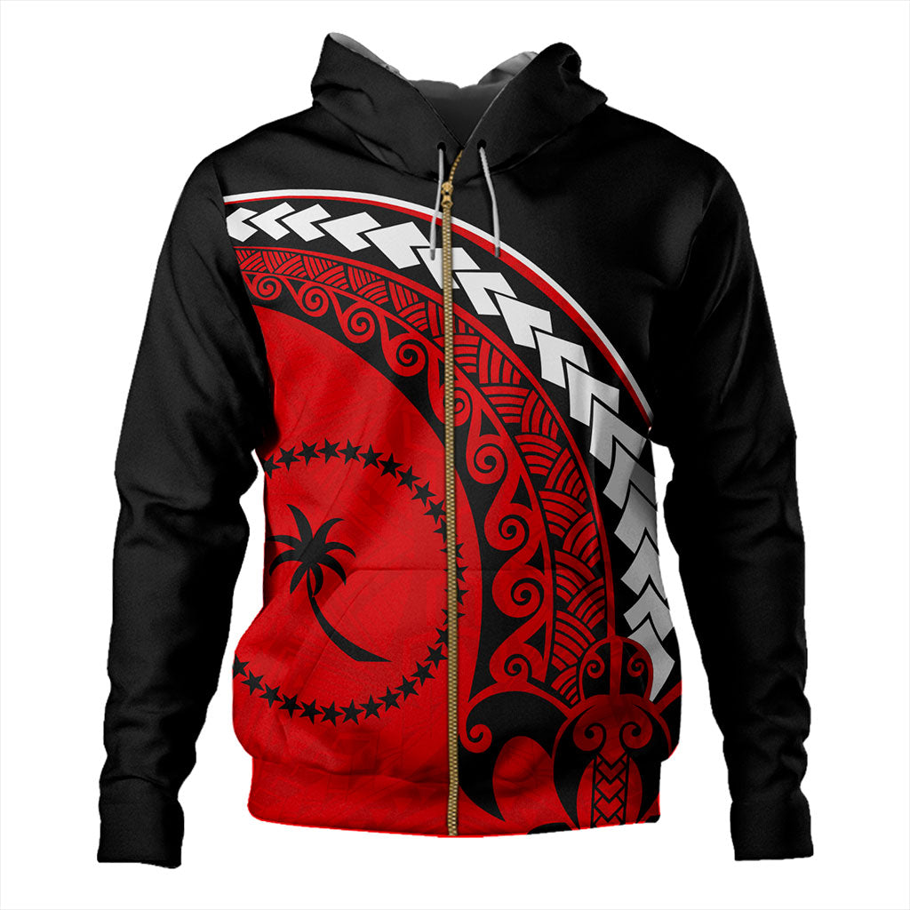 Chuuk State Hoodie Turtle Polynesian Tribal Coat Of Arms