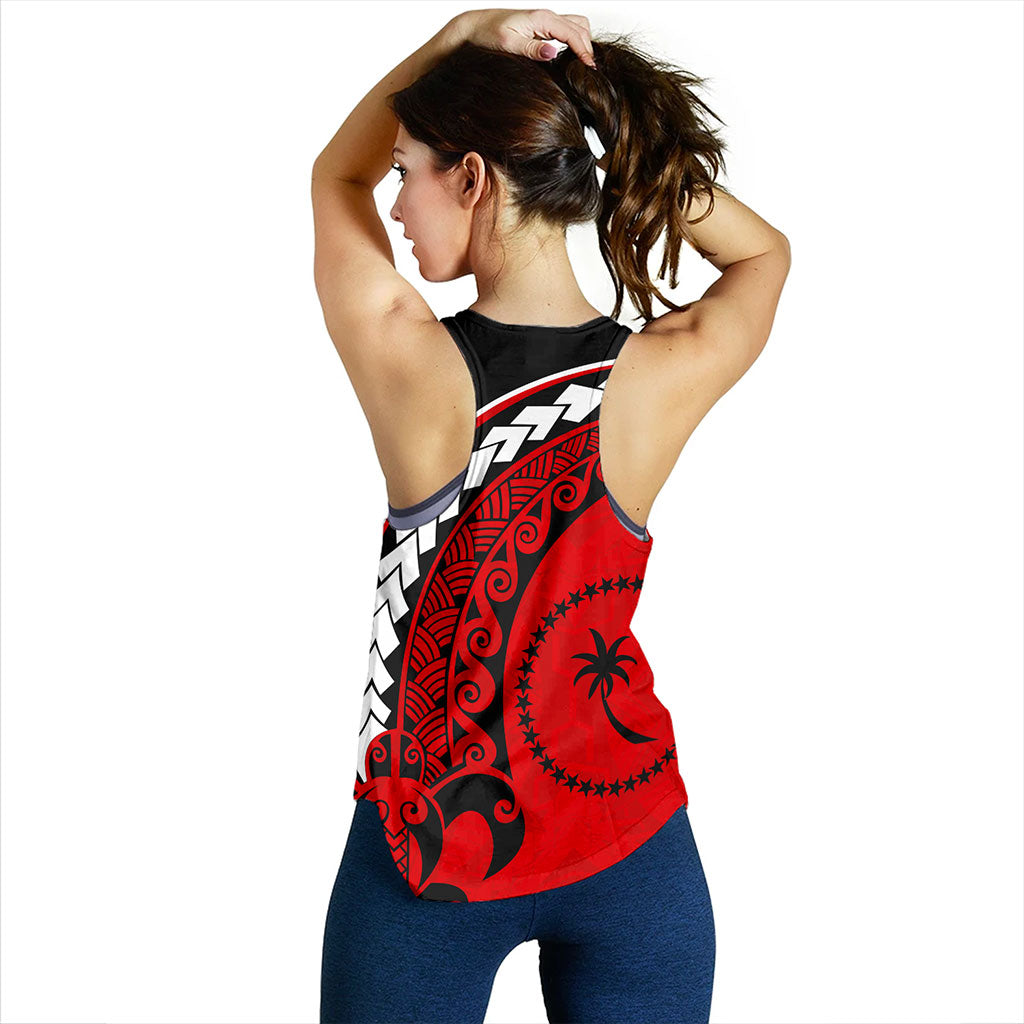 Chuuk State Women Tank Turtle Polynesian Tribal Coat Of Arms