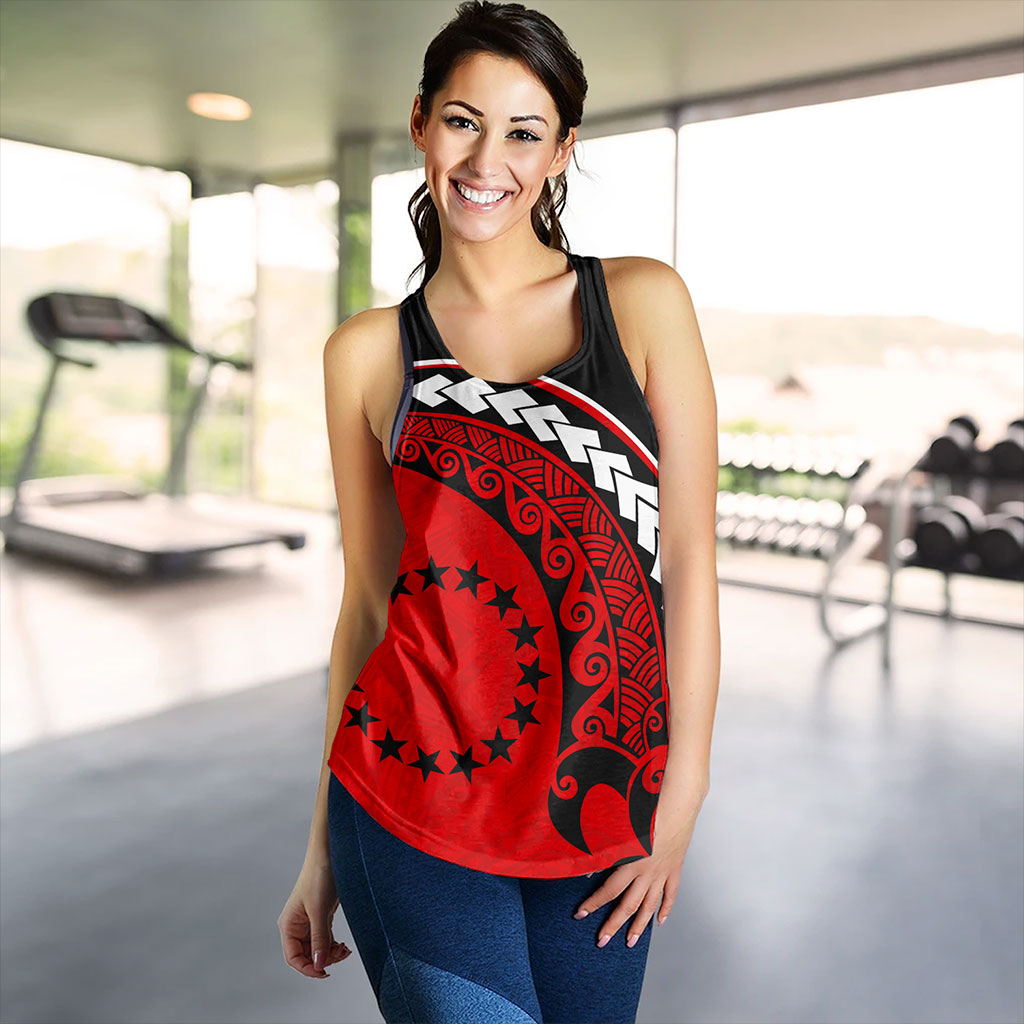 Cook Islands Women Tank Turtle Polynesian Tribal Coat Of Arms