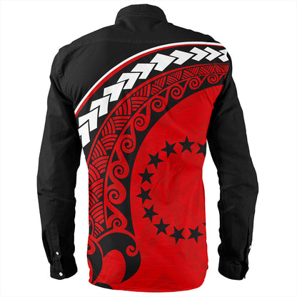Cook Islands Long Sleeve Shirt Turtle Polynesian Tribal Coat Of Arms